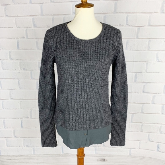 Joie Sweaters - Joie Gray Knit Wool Cashmere Blend Sweater
